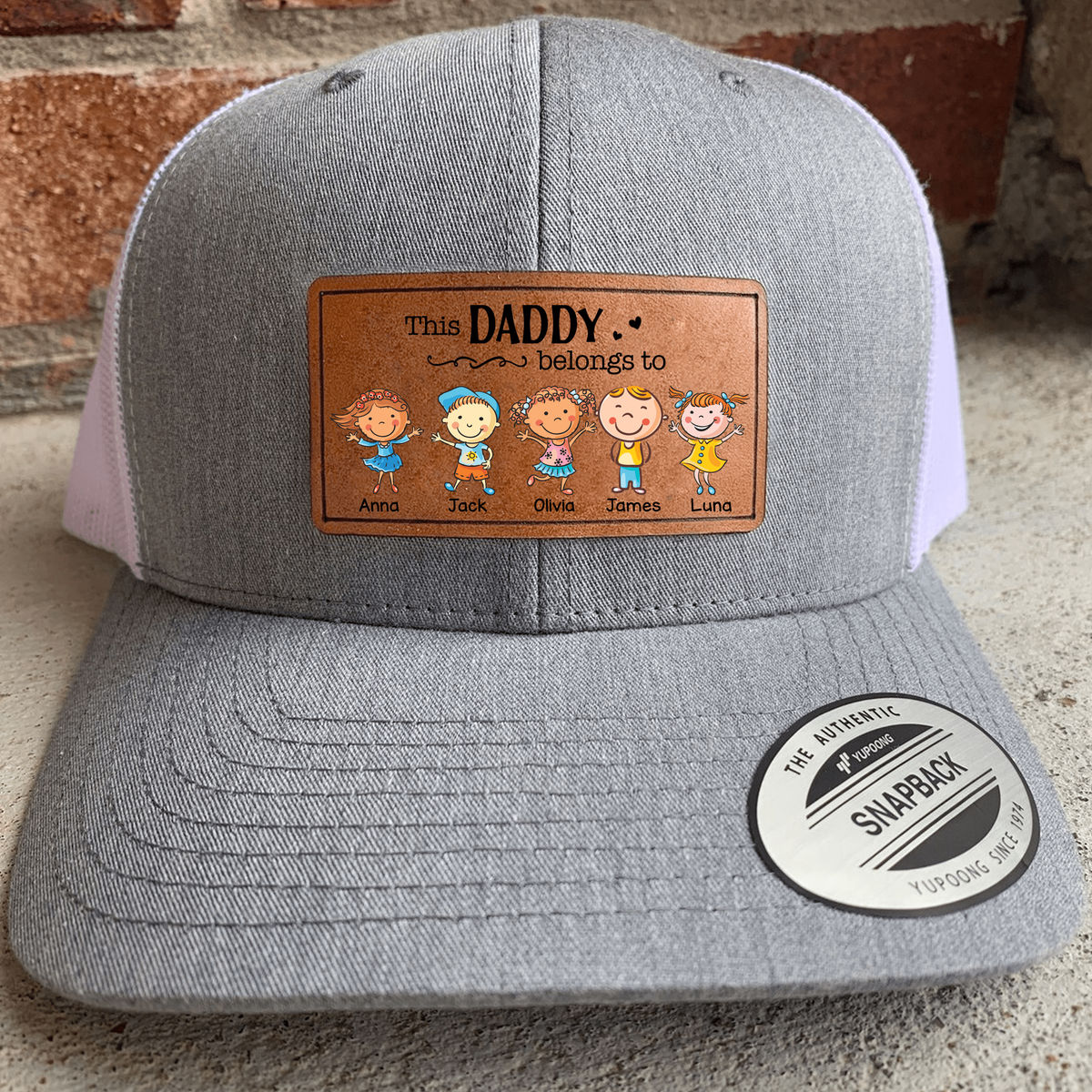 Father's Day Gifts - This Daddy Belongs To.- Personalized cap_2