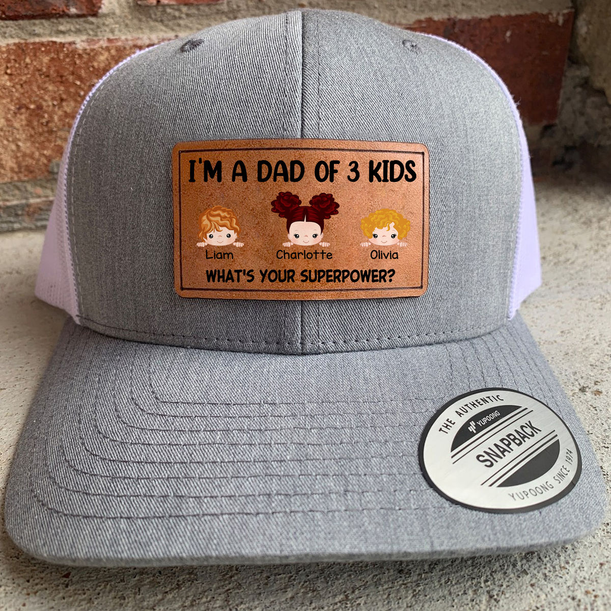 Father's Day Gifts - I'm A Dad Of Kid What's Your Superpower? - Personalized Cap_1