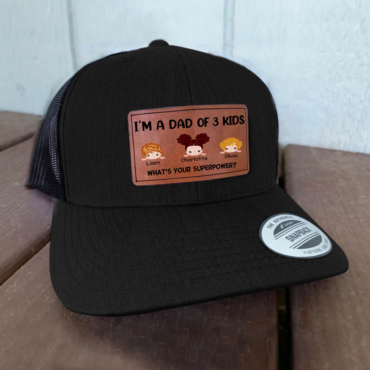 Father's Day Gifts - I'm A Dad Of Kid What's Your Superpower? - Personalized Cap_4