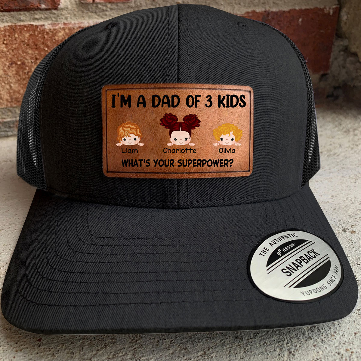 Father's Day Gifts - I'm A Dad Of Kid What's Your Superpower? - Personalized Cap_5