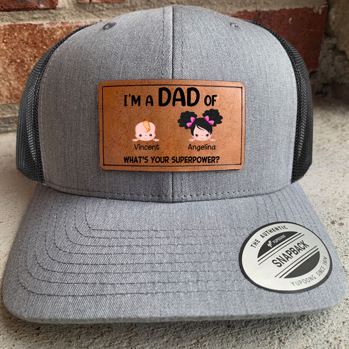 Father's Day Gifts - I'm A Dad Of Kid What's Your Superpower? (Ver 2) - Personalized Cap_2
