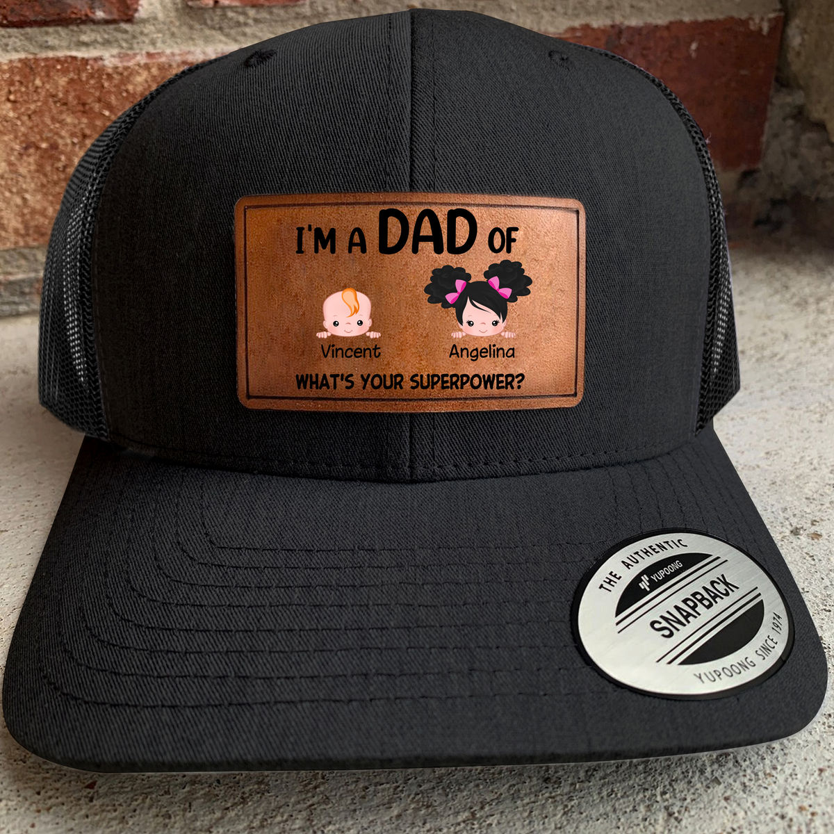 Father's Day Gifts - I'm A Dad Of Kid What's Your Superpower? (Ver 2) - Personalized Cap_4