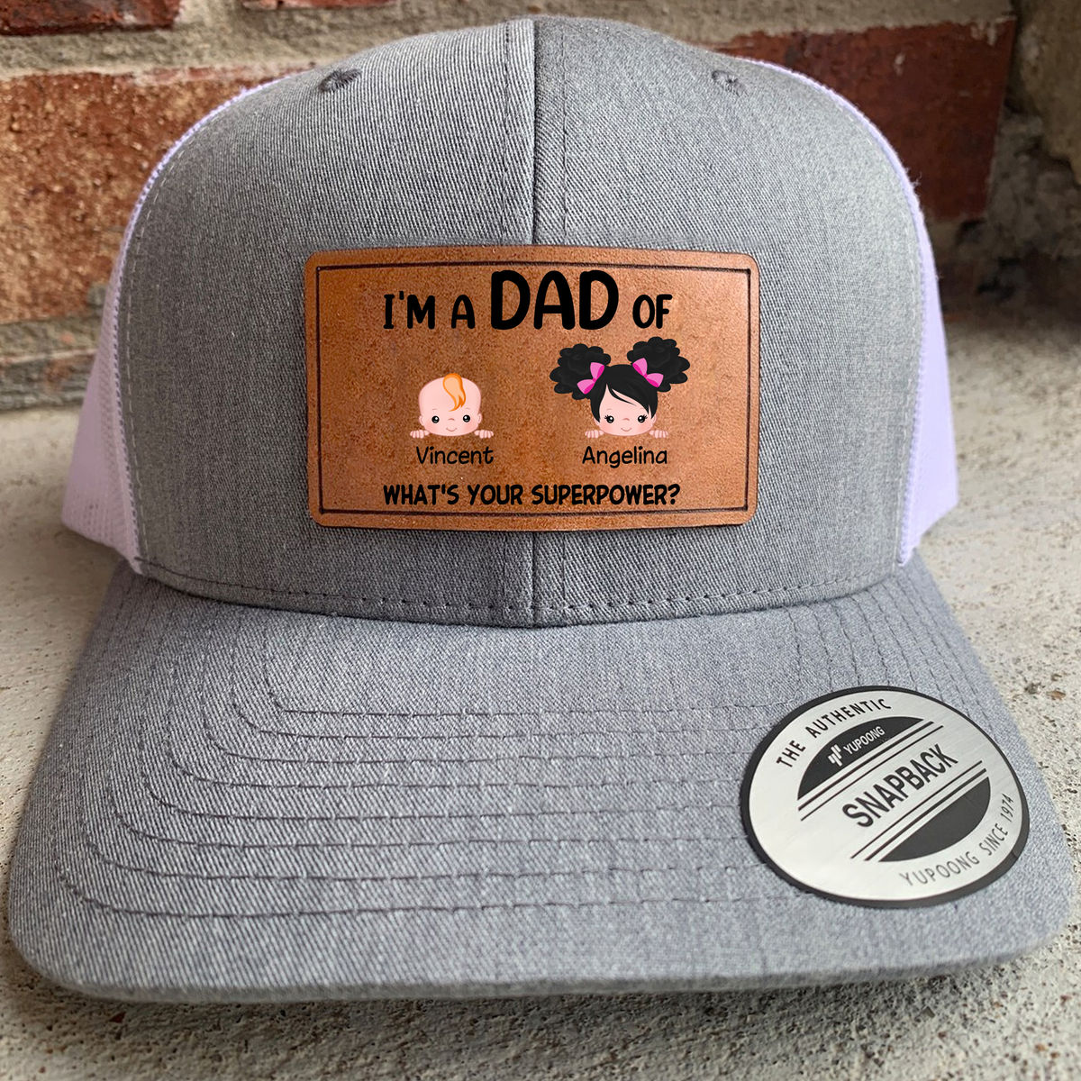 Father's Day Gifts - I'm A Dad Of Kid What's Your Superpower? (Ver 2) - Personalized Cap