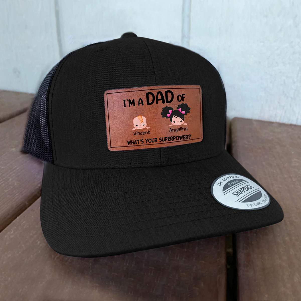 Father's Day Gifts - I'm A Dad Of Kid What's Your Superpower? (Ver 2) - Personalized Cap_5