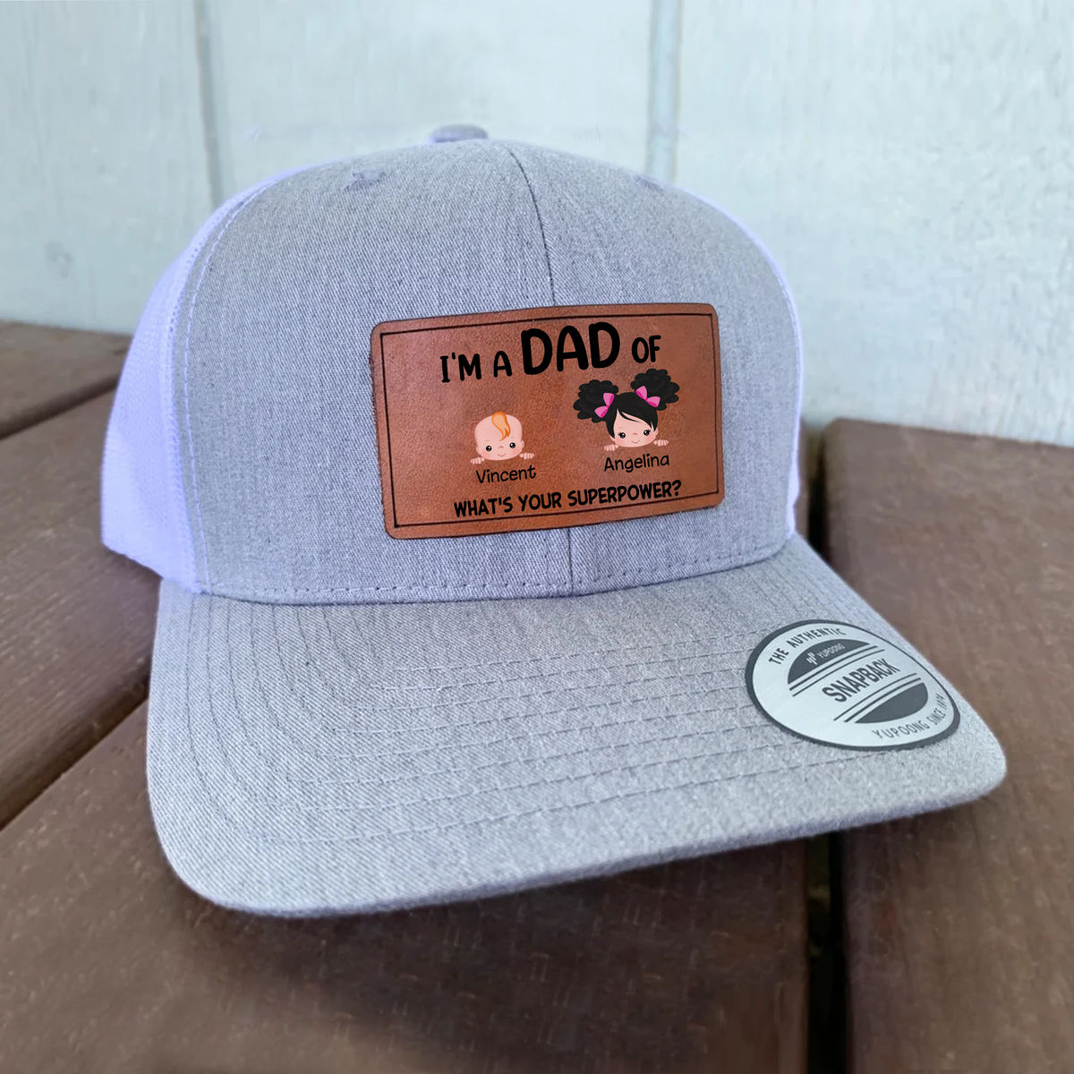 Father's Day Gifts - I'm A Dad Of Kid What's Your Superpower? (Ver 2) - Personalized Cap_1