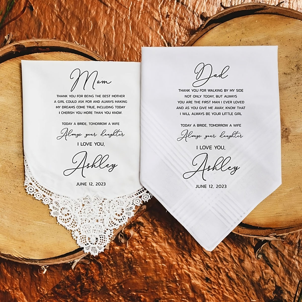 Wedding Event New Listing 2023 - Wedding Handkerchief for Parents