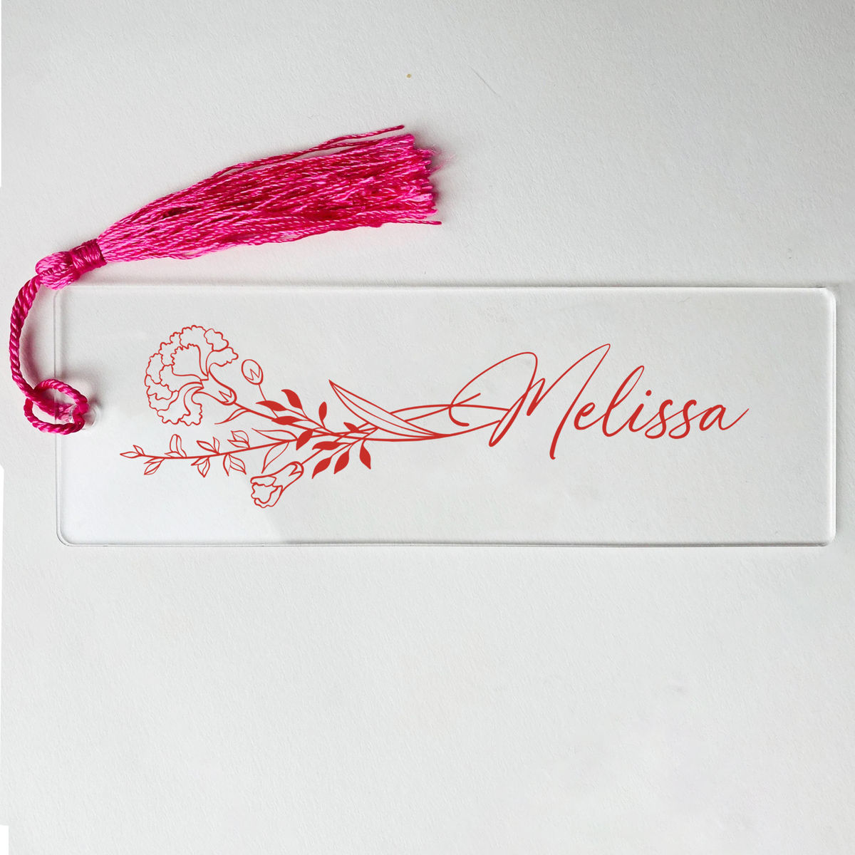 Acrylic Bookmark Gift - Custom Birth Flower Bookmark_1