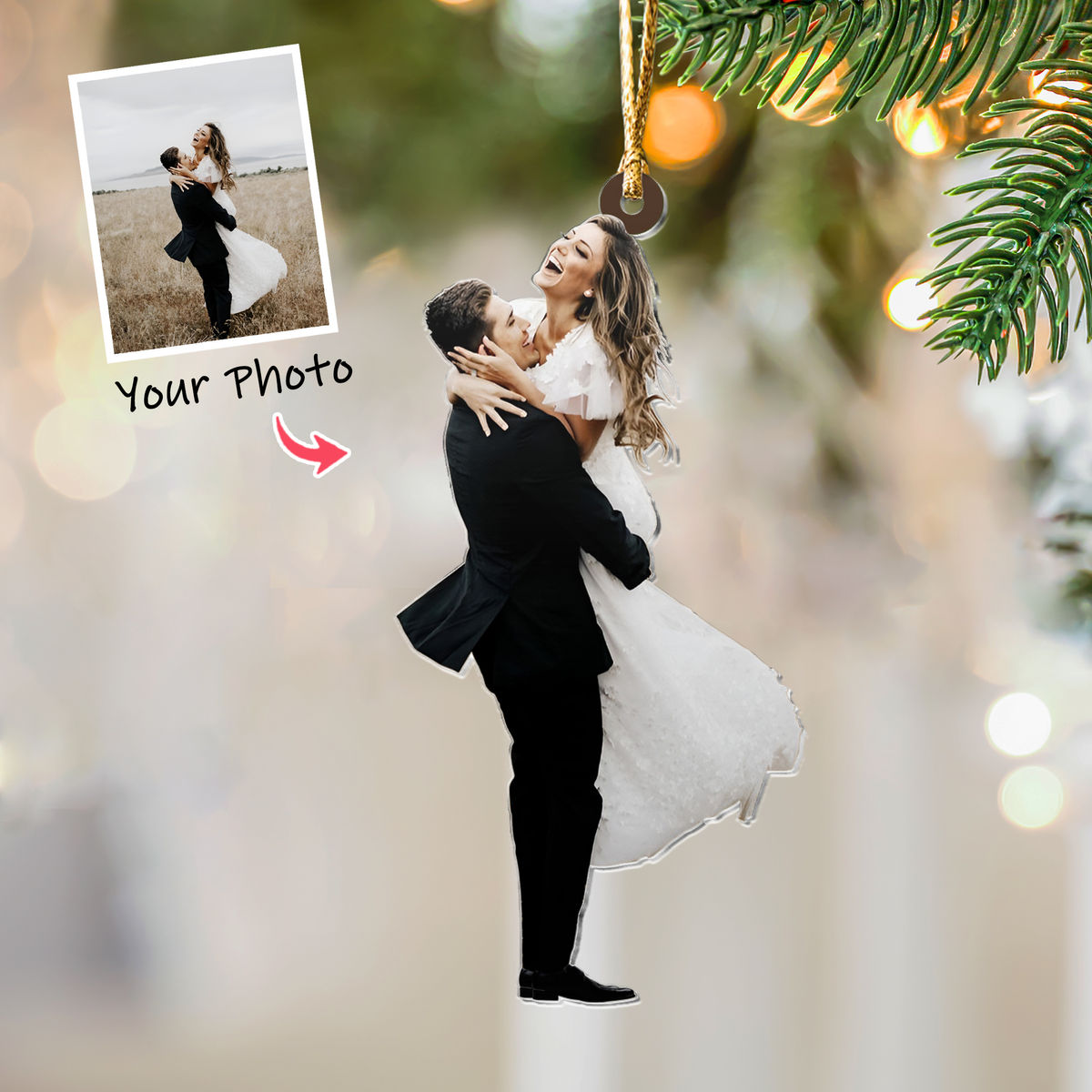 Photo Ornament - Wedding Gift - Anniversary Gifts - Gift for Couple - Couple Photo Gifts - Customized Your Photo Ornaments_3