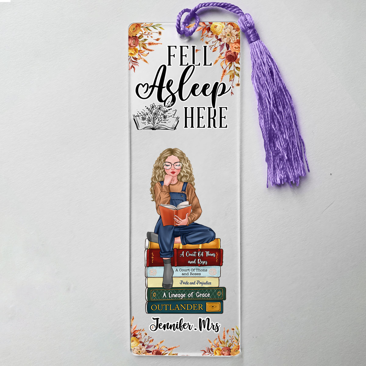 Acrylic Bookmark Gift - Fell Asleep Here_6