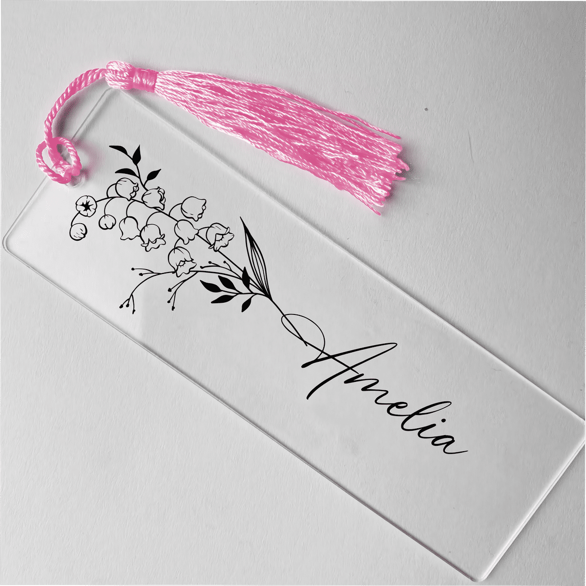 Acrylic Bookmark Gift - Custom Birth Flower Bookmark_2