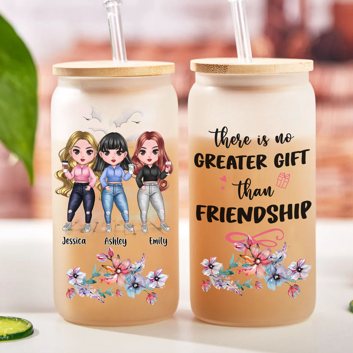 Best friends - Tumbler Glass - There is no greater gift than friendship_2