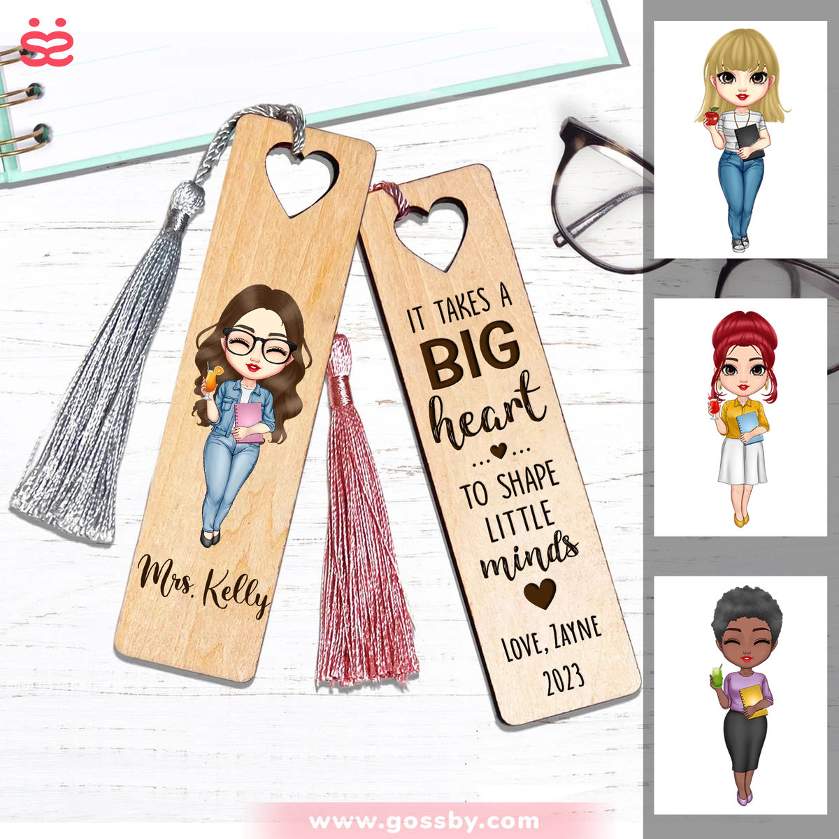 Bookmark - Personalized It Takes a Big Heart to Shape Little Minds - Bookmark Bookmark - Personalized It Takes a Big Heart to Shape Little Minds - Bookmark