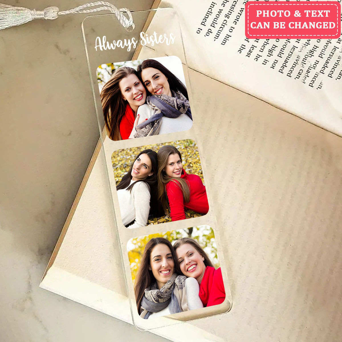 Acrylic Bookmark Gift - Custom Bookmark for Her - Anniversary Gifts ...