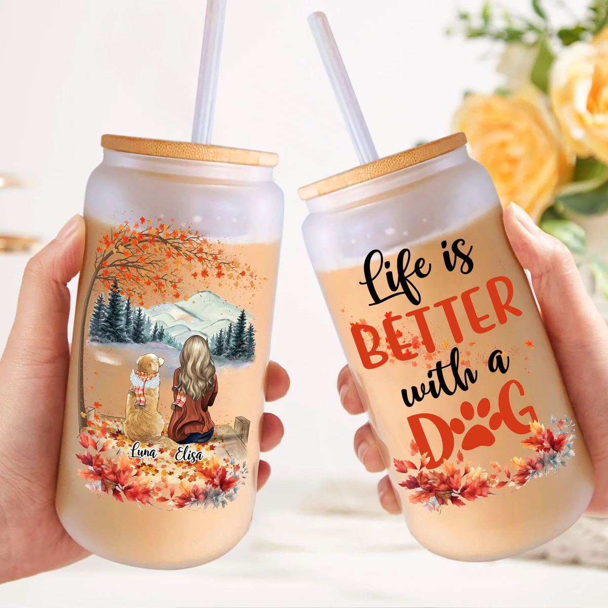 Tumbler Glass -  Life is better with a dog