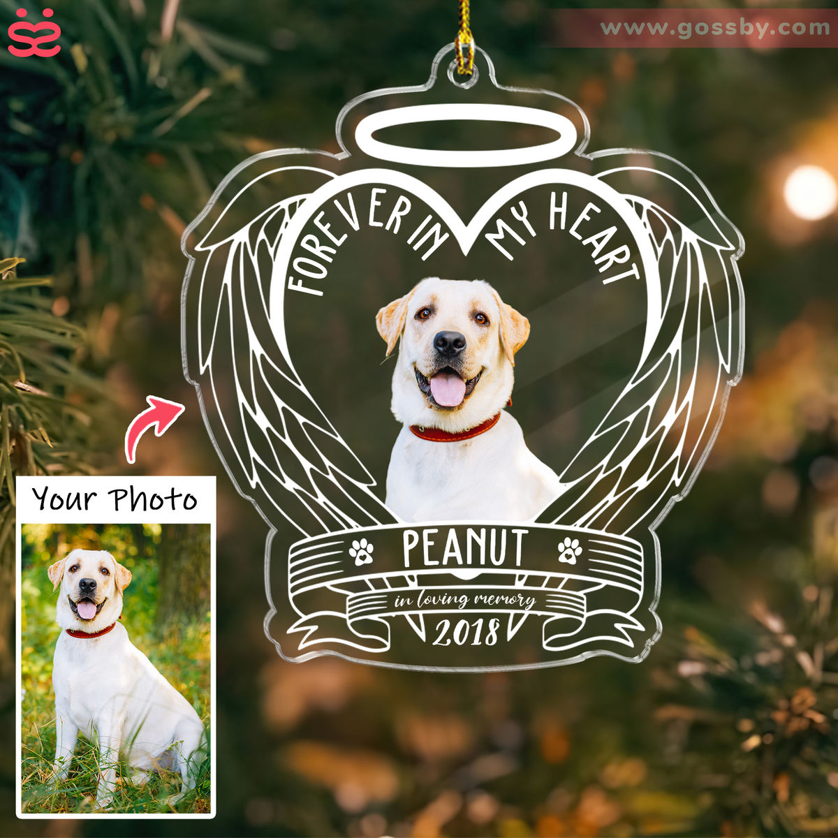 Loving Memory Pet Ornament - Furever in My Heart