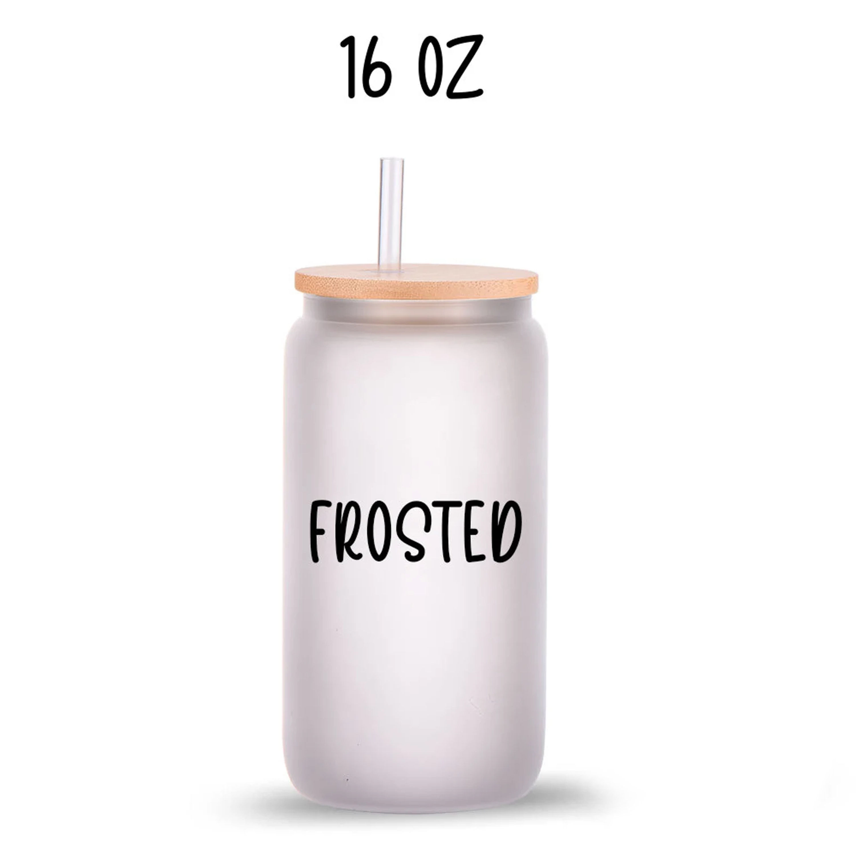 Frosted Ghost Shaped Cup w/ Lid & Straw