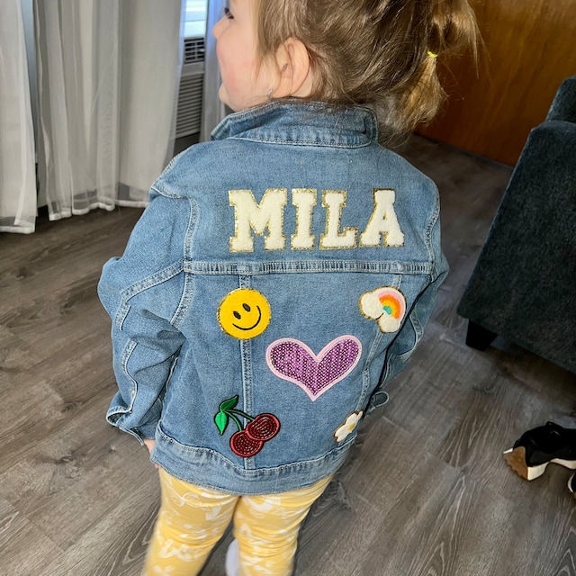 Custom Made Jean Jacket for Baby and Toddler , Personalized Denim Jacket  for Kids With Patches All Patches Are SEWN ON - Etsy