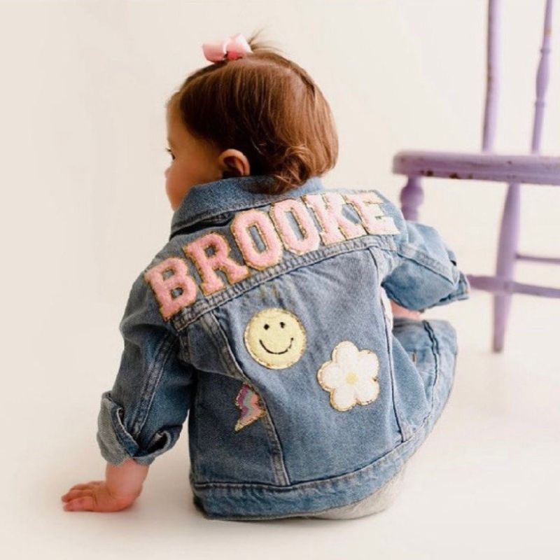 Custom Denim Path - Personalized Kids Denim Patch Jacket