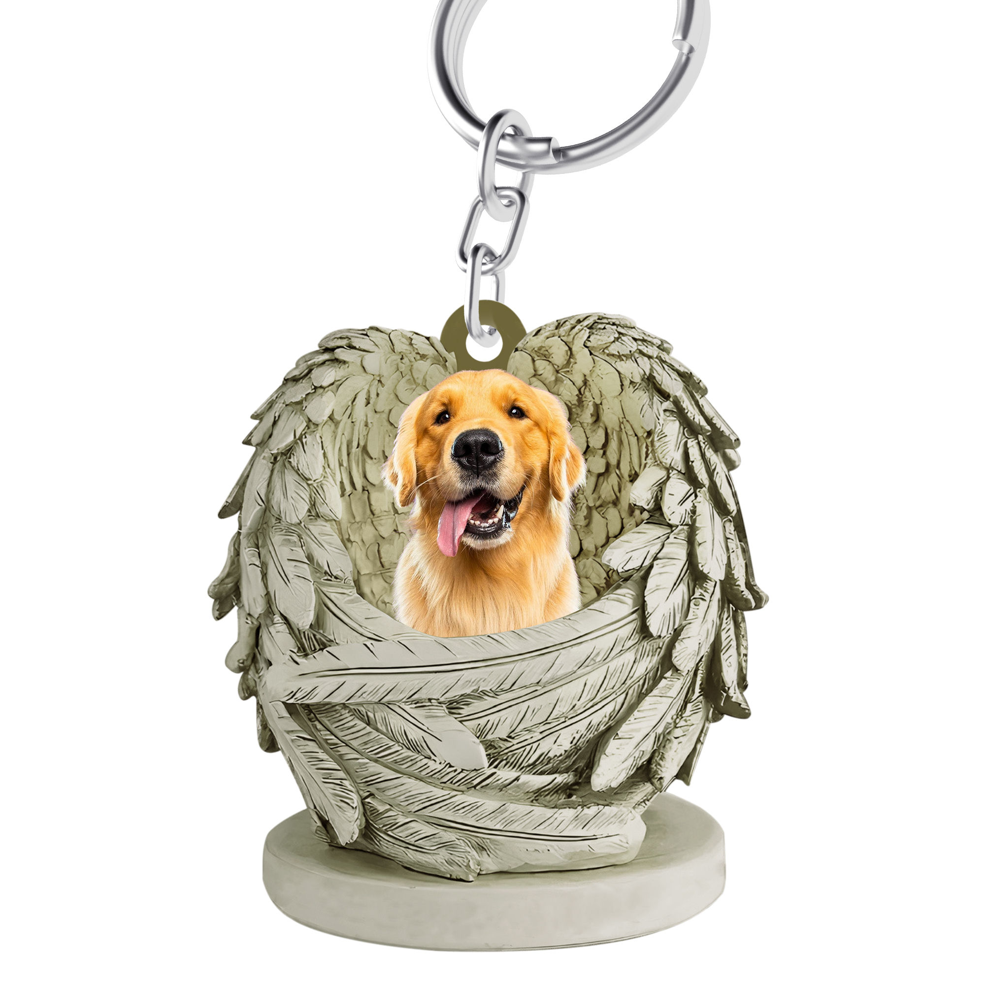 Dog Acrylic Keychain - A piece of my heart is at the rainbow