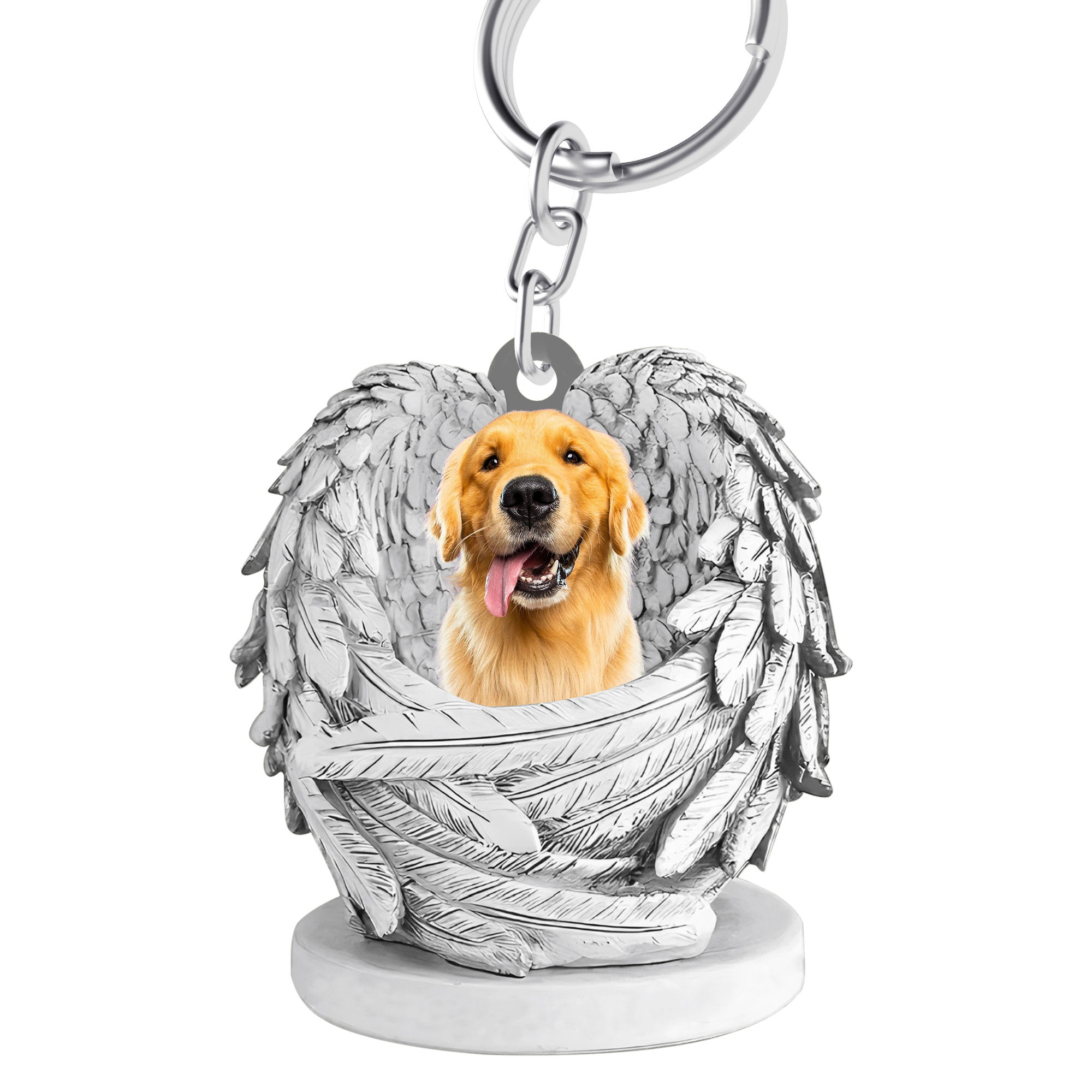 Dog Acrylic Keychain - A piece of my heart is at the rainbow