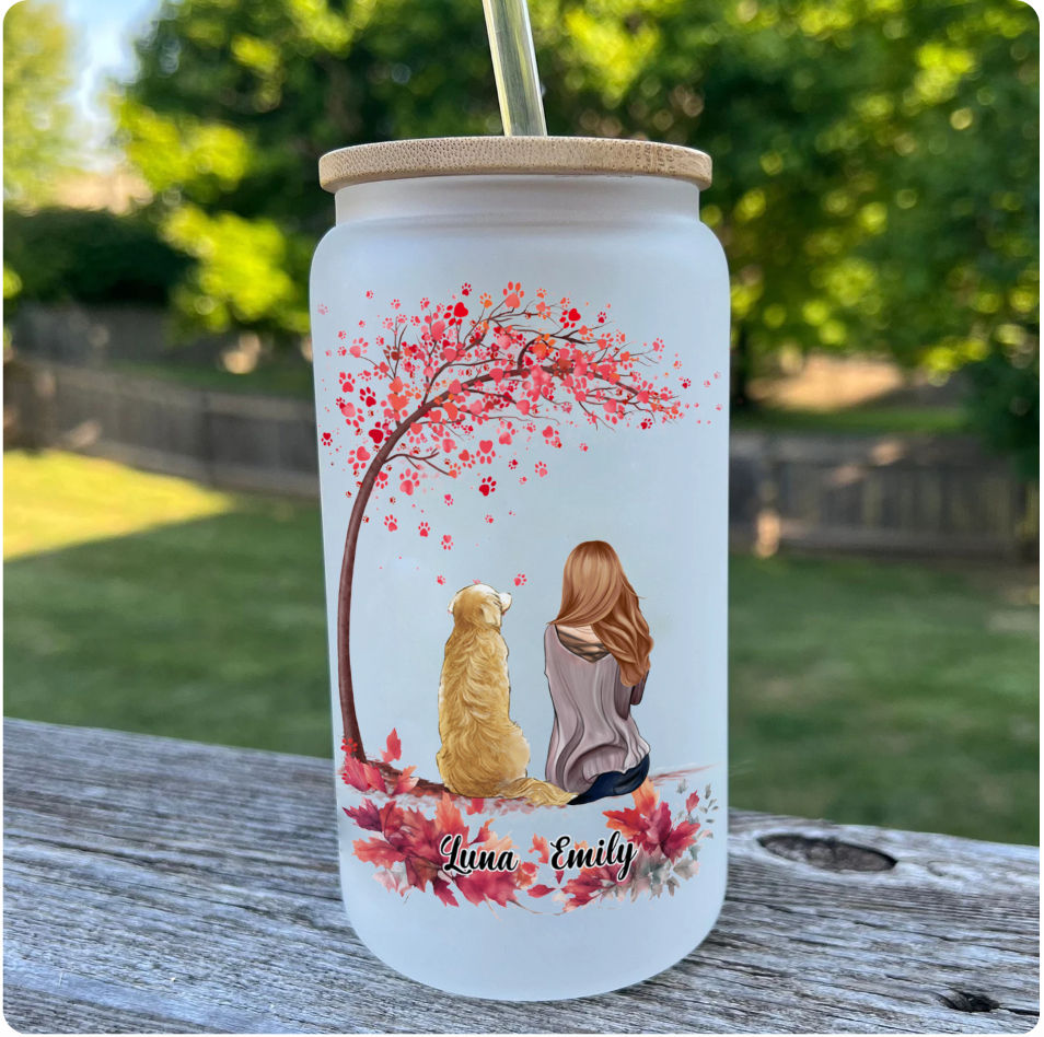 Dog Lover Gifts - Tumbler Glass -  Dog Mama_3