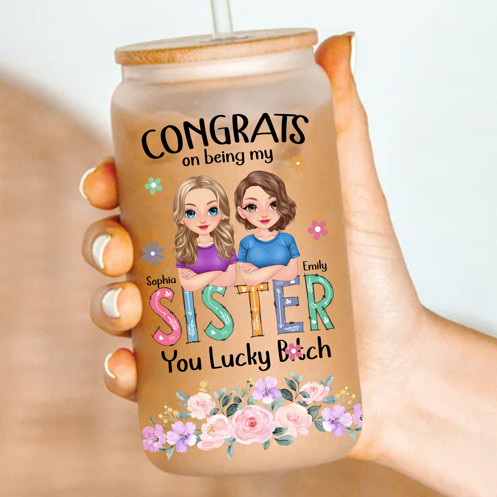 Congrats On Being My Sibling - Personalized 30oz Tumbler With