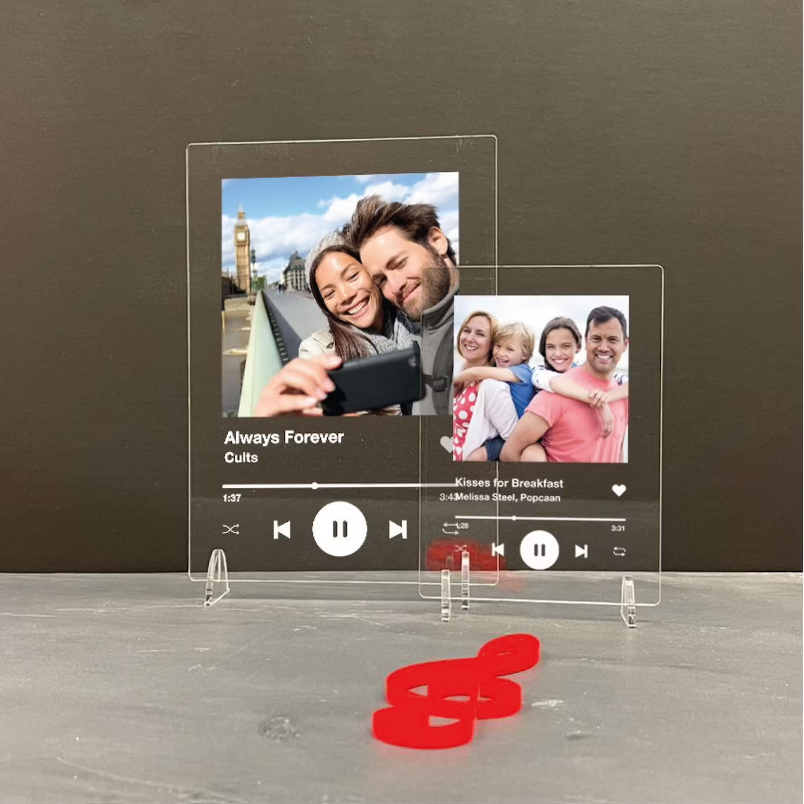 Song Plaque With Stand - Photo and Music Gift - Gifts For Couple, Family, Friends_2