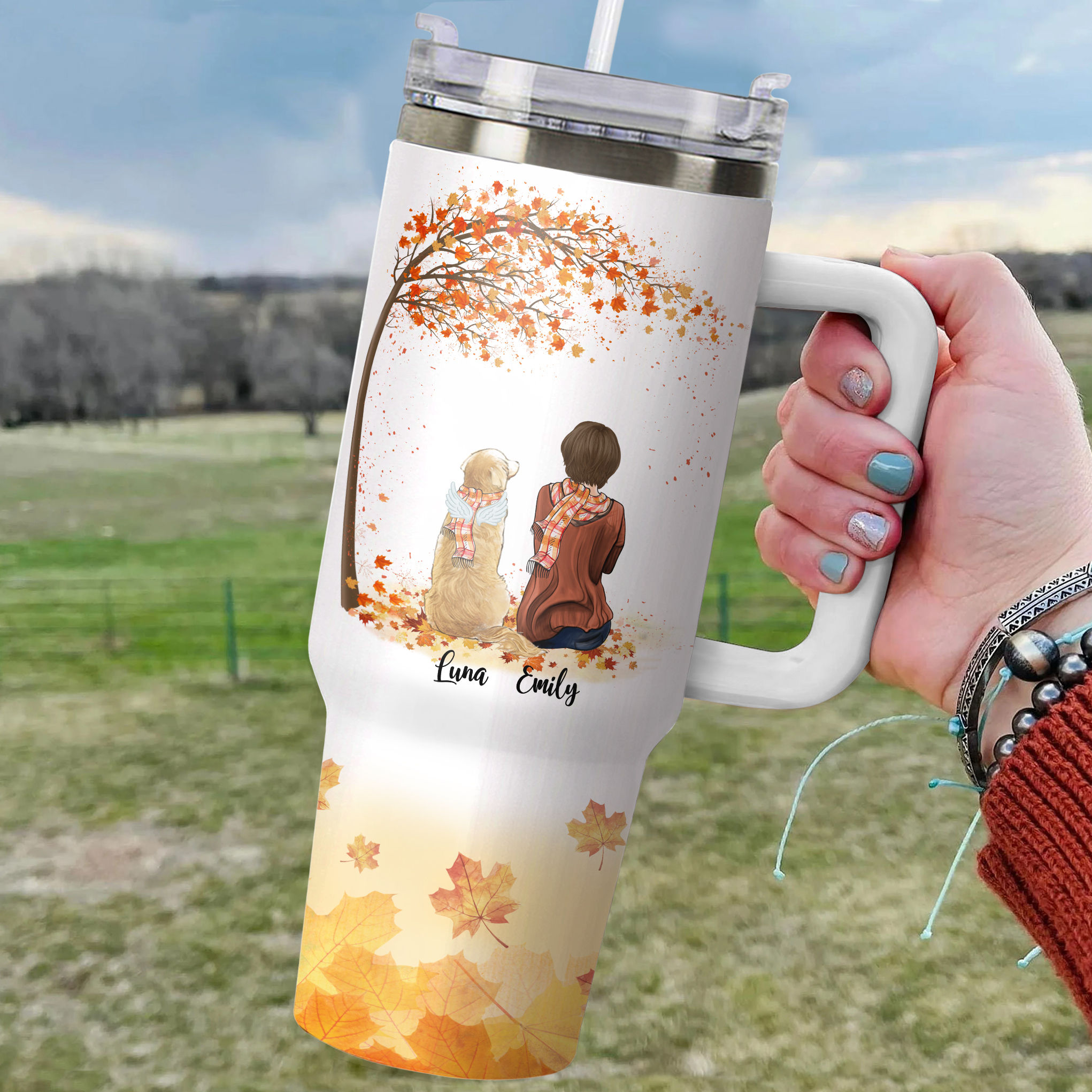 Hippie, Bug Car Tumbler Customized A Girl And Her Dogs Living Life In -  PERSONAL84