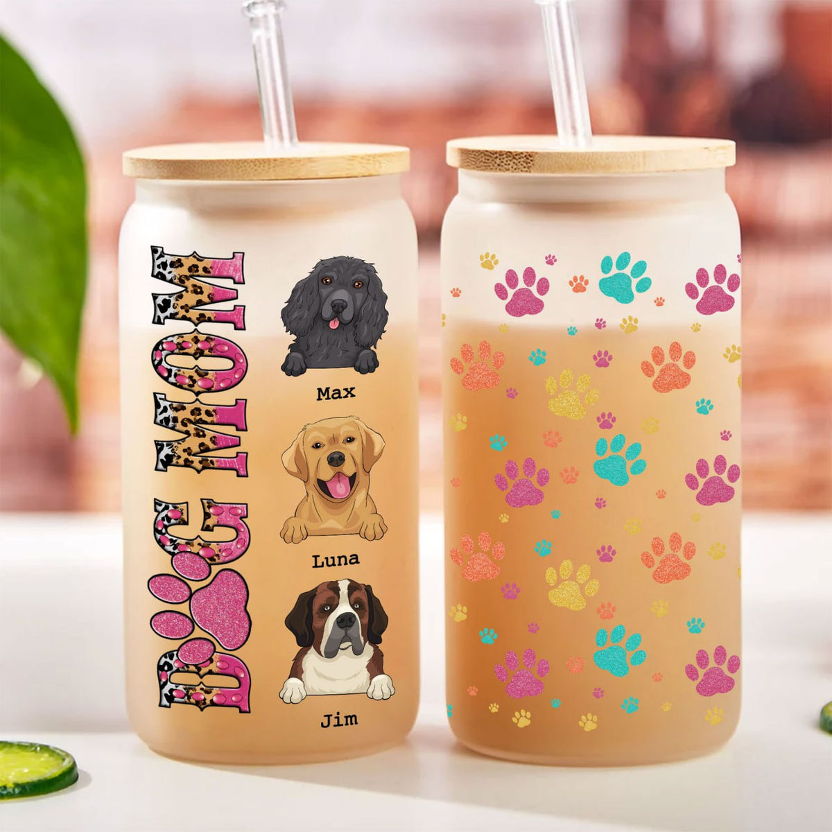 Meant2tobe 4.3 Dog Mom Tumblers Set Of 2- Black/pink : Target