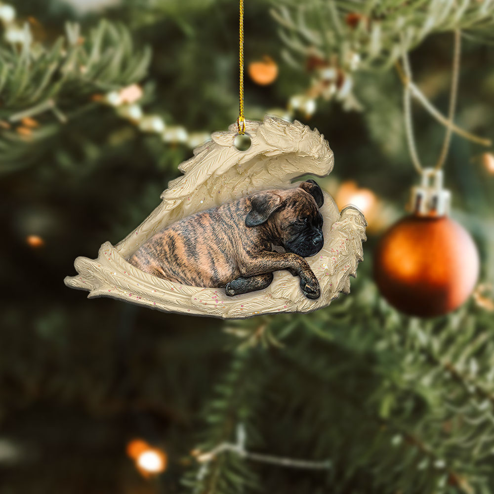 Dog Acrylic Ornament - Dog Sleeping Angel Wings Ornament - Dog Lovers Gifts  - Sleeping Pet Within Angel Wings 34326