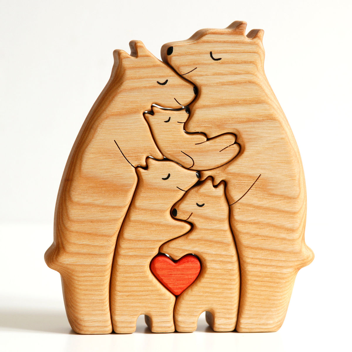 Wooden Bears family puzzle - Up to 6 Kids - Christmas Decor, Family Keepsake Gift, Home Decor_3