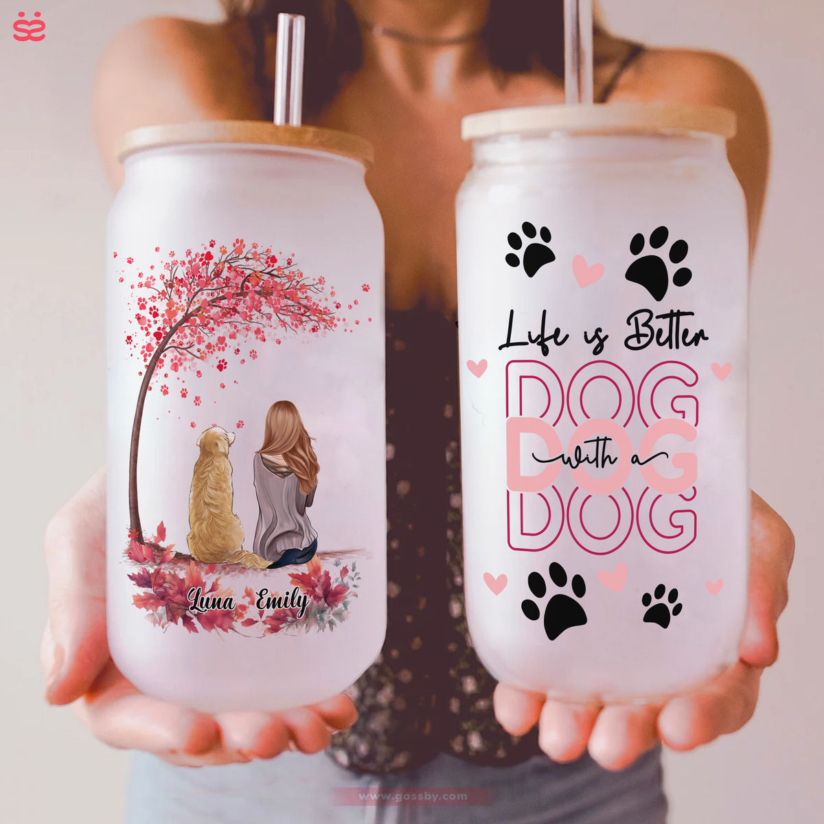 Dog Lover Gifts - Tumbler Glass -  Dog Mama_1