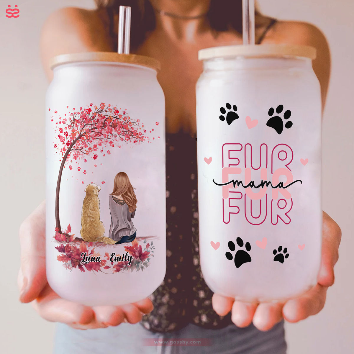 Cute Glass Tumbler With Glass Dog, Dog Glass Cup, Water Cup, Drink