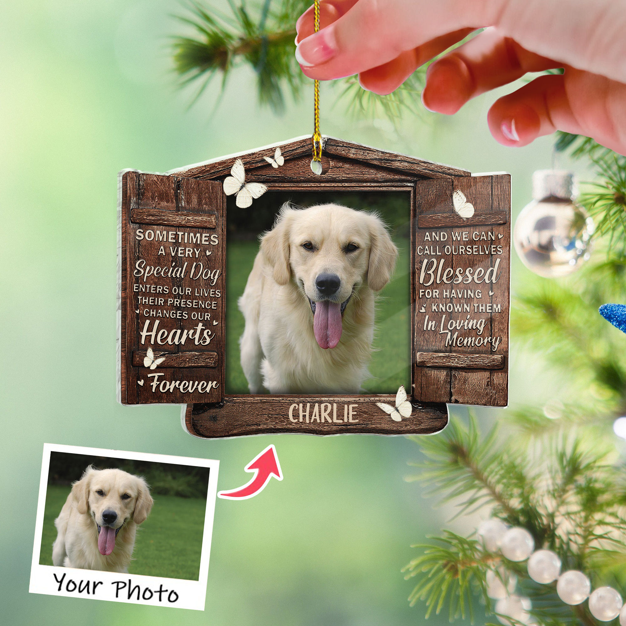 In loving hot sale memory dog ornament