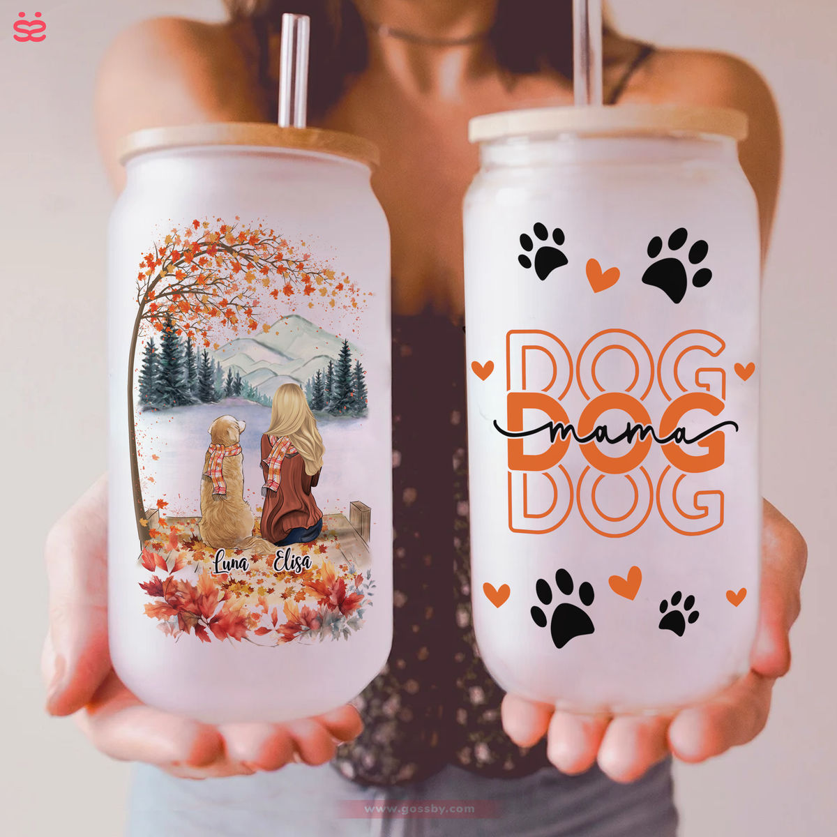 Dog Lover Gifts - Tumbler Glass -  Dog Mama (T)_1