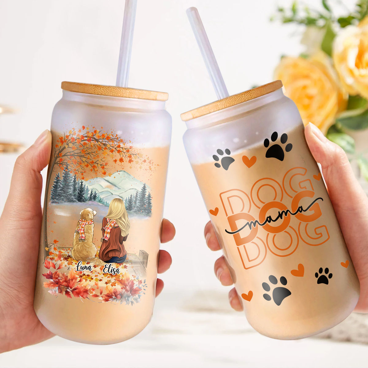 Tumbler Glass -  Dog Mama (T)