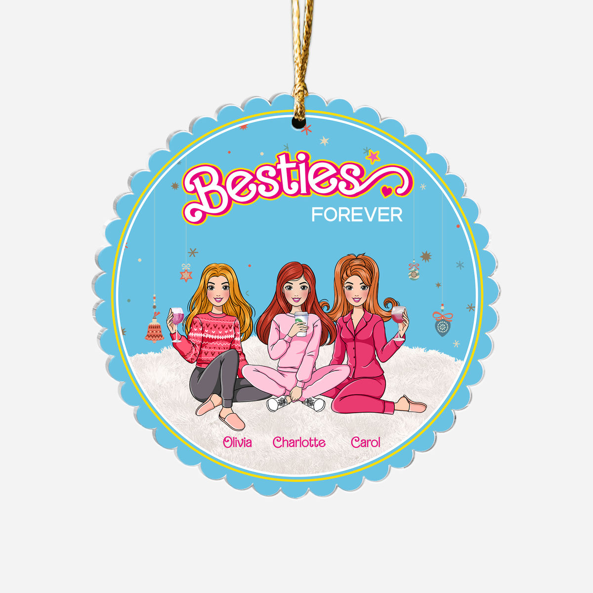 Christmas Ornament - Up to 6 Girls - Besties Forever 2024_2