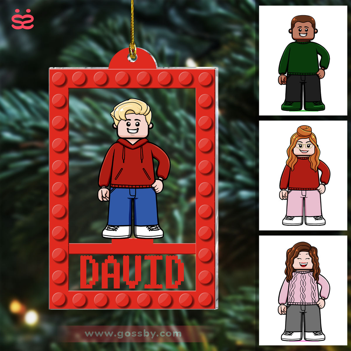 Custom Minifigure - Christmas Ornament (Family, Friends, Sisters, Brothers,...)