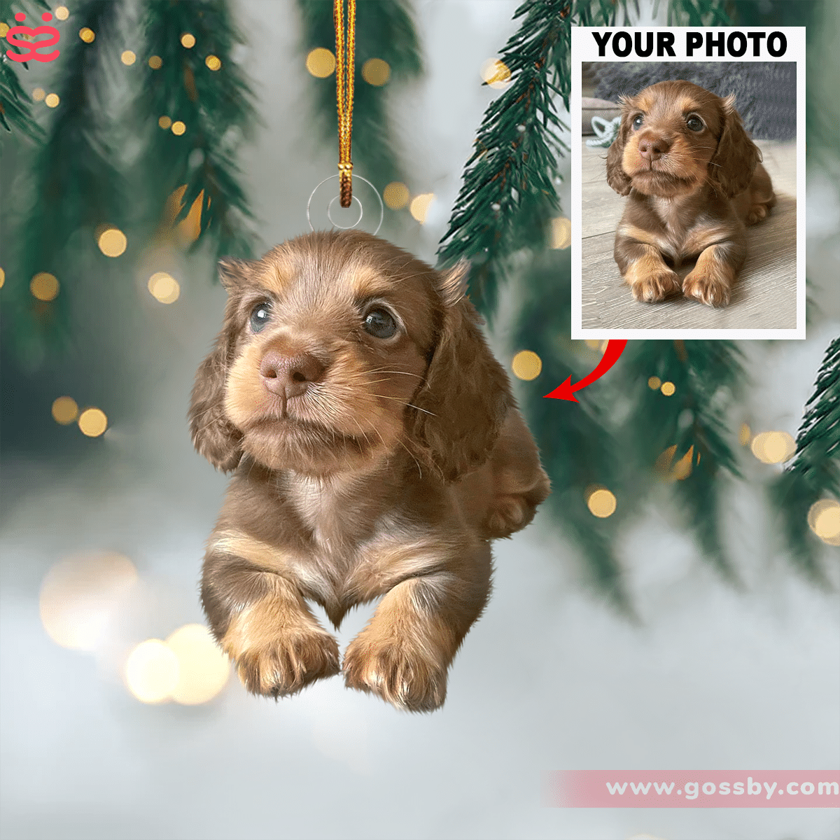 Photo Background Removal - Custom Ornament from Photo - Dog Ornament from Photo