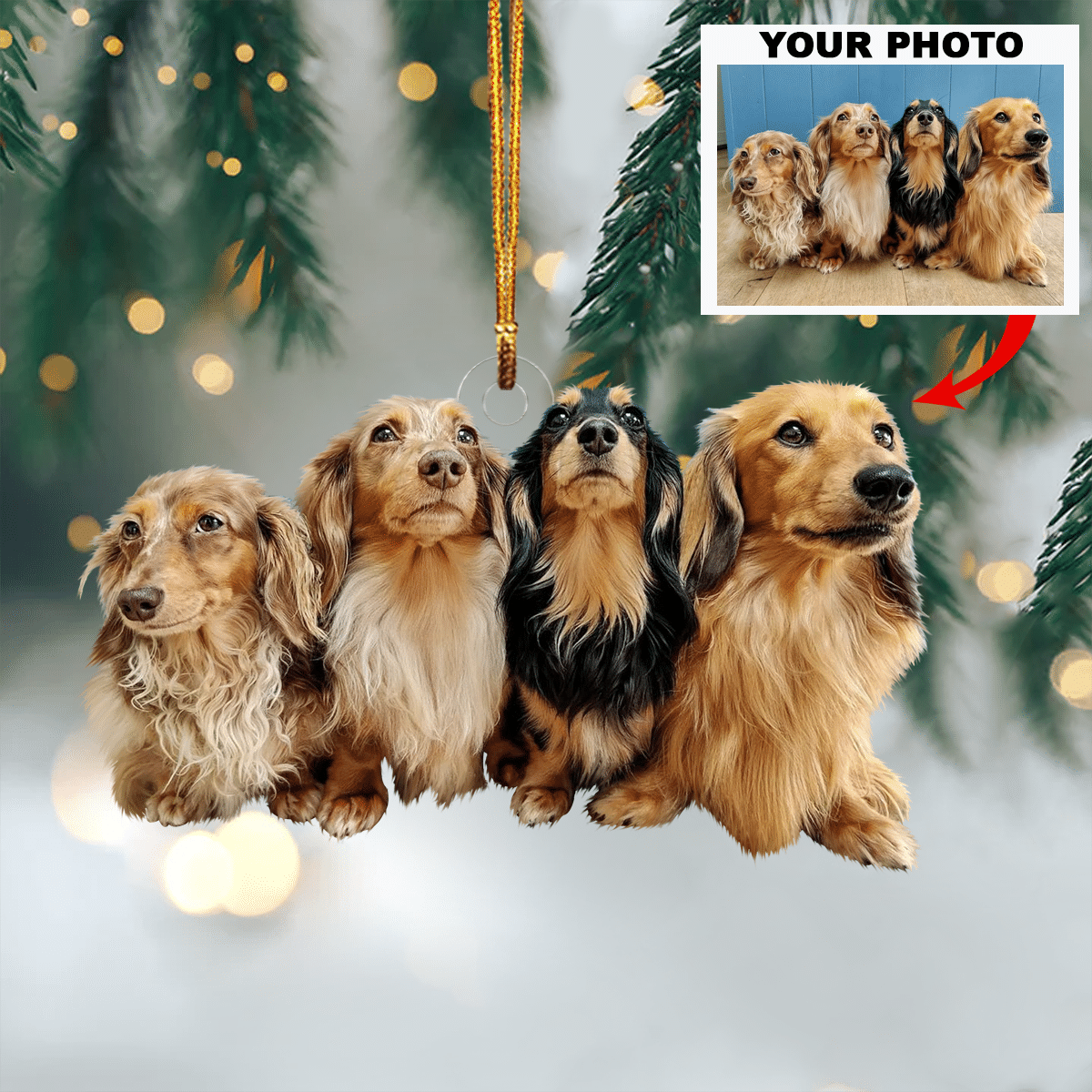 Photo Background Removal - Custom Ornament from Photo - Dog Ornament from Photo - Christmas Gift For Dog Lovers, Friends_1