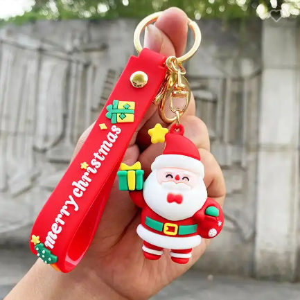 Gifts Cartoon Santa Key Chain