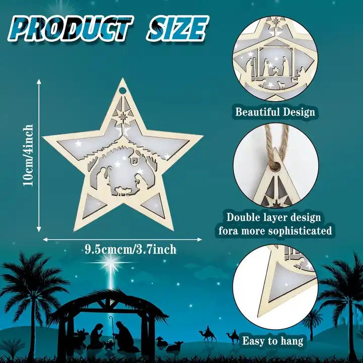 Christmas Gift & Decor 2023 - Christmas tree ornament - star shape_2