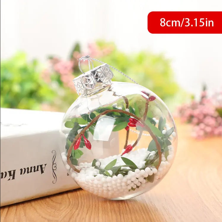 Christmas Gift & Decor 2023 - Clear Christmas Ball 3D Built-In ornament_2