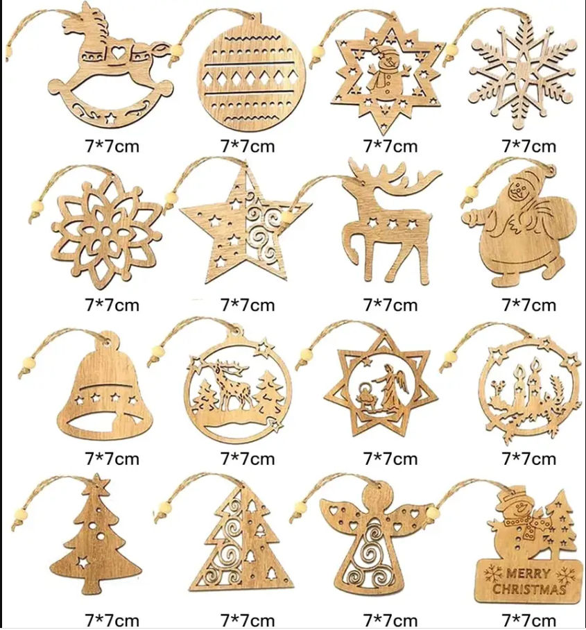 Christmas Gift & Decor 2023 - Wooden Hanging Pendants_3