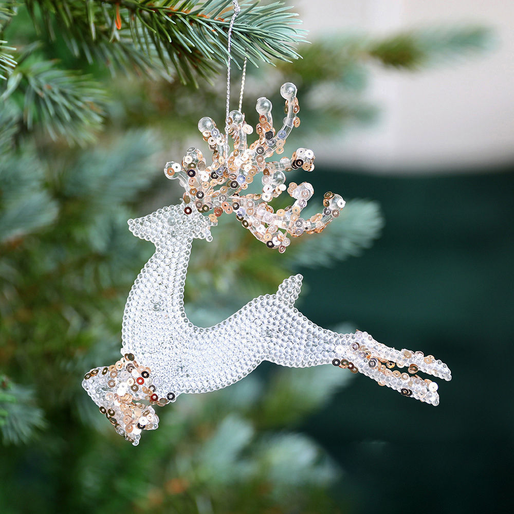 transparent christmas tree acrylic snowflake ornaments