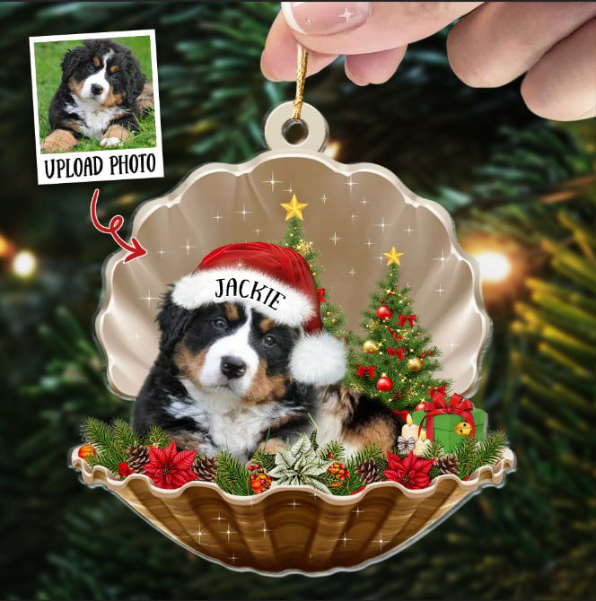 Dog Acrylic Ornament - Dog Lover Gifts - Pet in Pearl - Custom Ornament from Photo - Christmas Gifts, Custom Photo Ornament_7