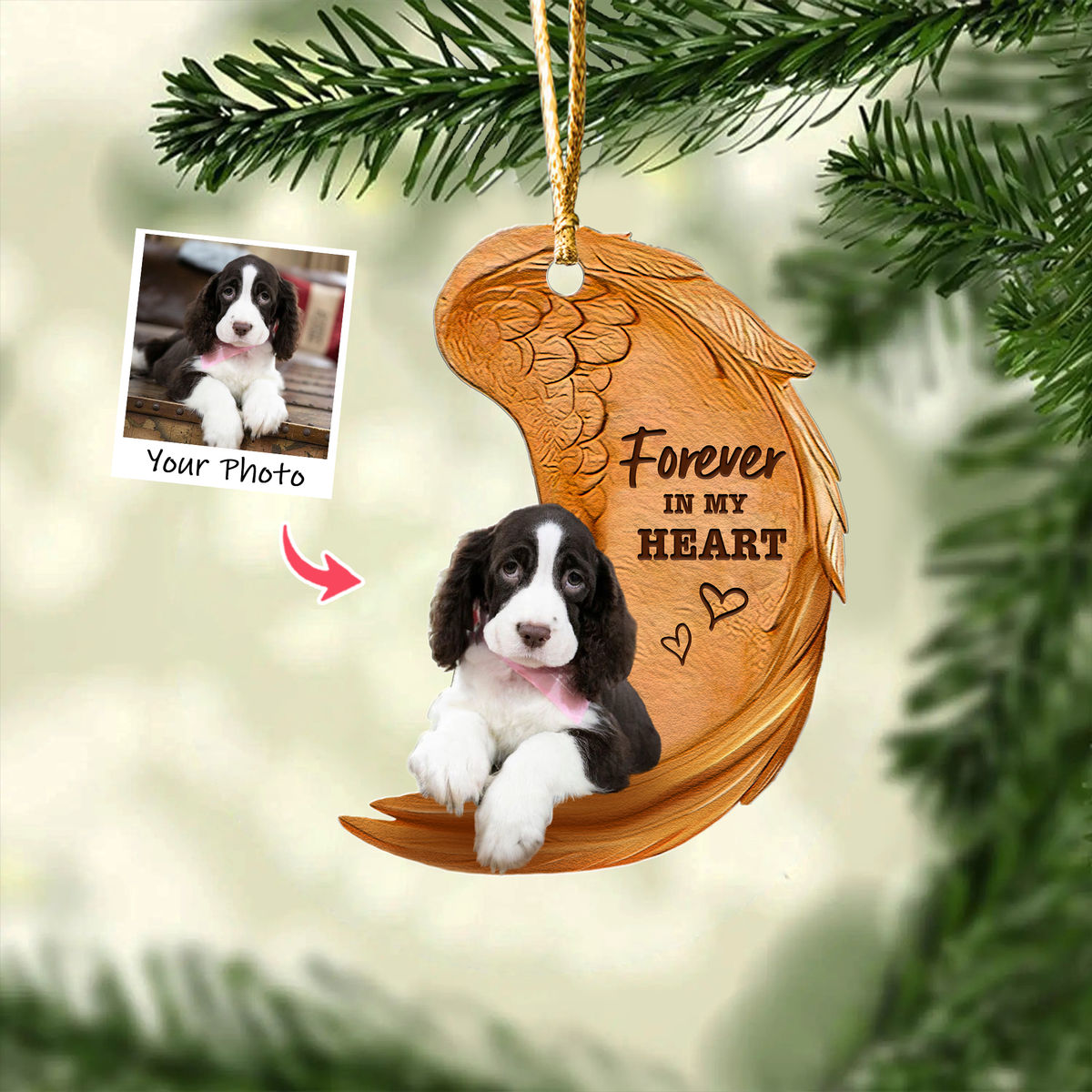 Acrylic Ornament - Dog Lover Gifts - Custom Ornament from Photo - Acrylic  Dog Hanging Ornament Car - Accessories Interior