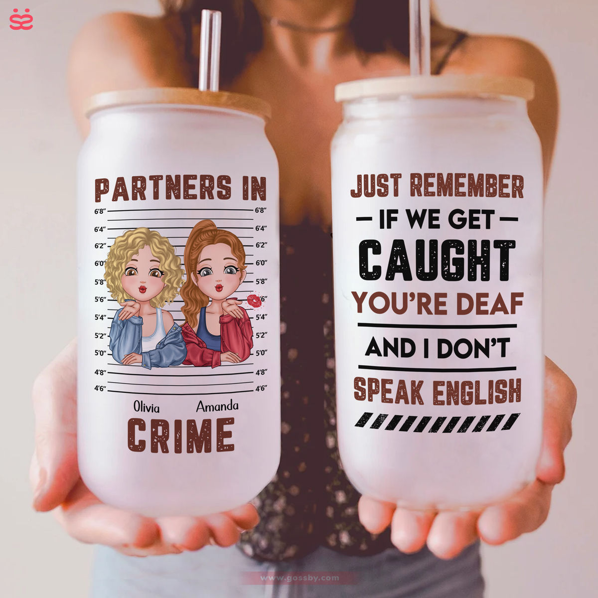 Tumbler Glass -  Just remember if we get caught - Partner in Crime (ver 2)