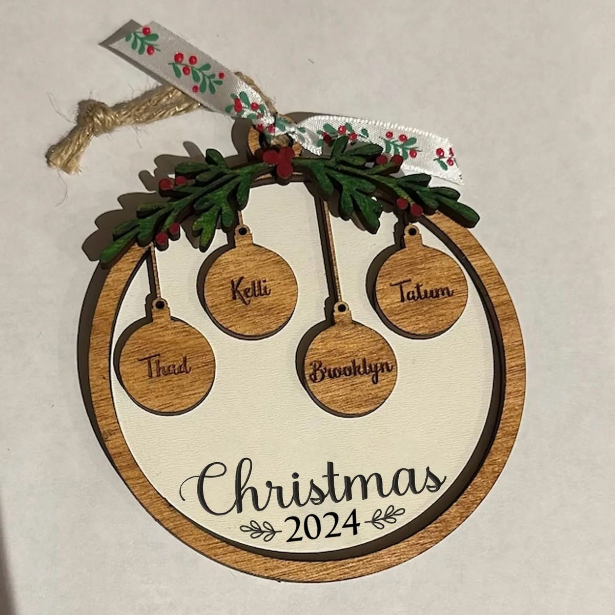 3 Layer Wooden Ornament - Family and Dog - Christmas 2024 - Personalized Ornament For Family, Christmas Home Decor_7