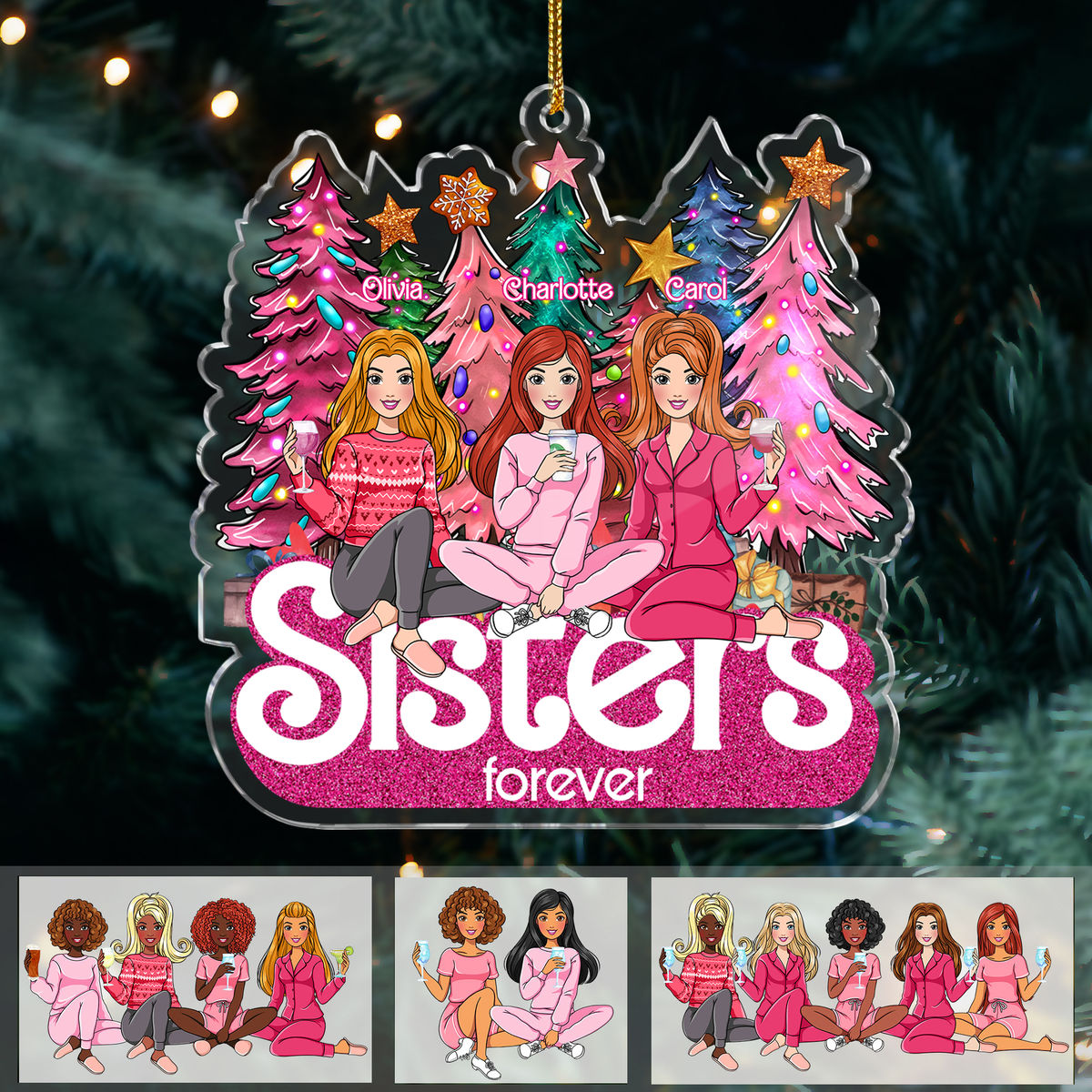 Acrylic Ornament - Sisters Forever
